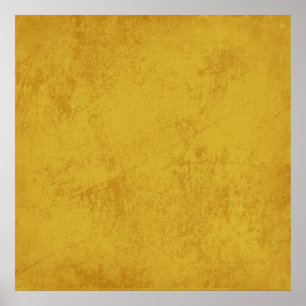 7471 MUSTARD YELLOW TEXTURE GRUNGE TEMPLATES DIGIT POSTER