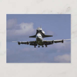 747 and shuttle arriving, Ottawa International Air Postcard