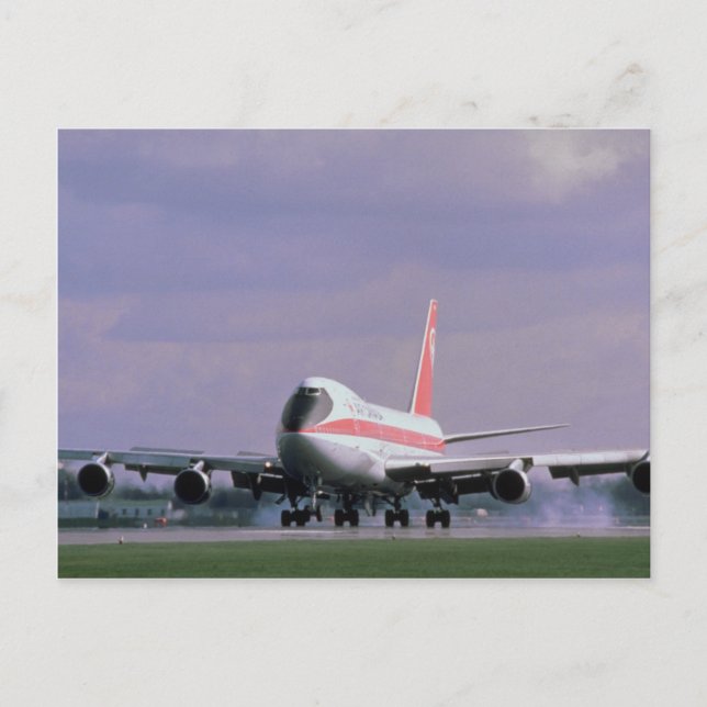 747 lands at Pearson International Airport, Toront Postcard (Front)
