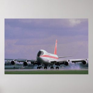 747 lands at Pearson International Airport, Toront Poster