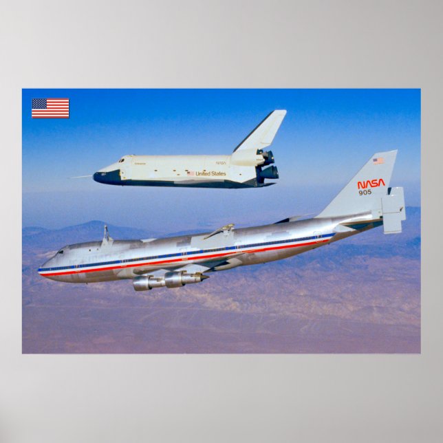 747 Space Shuttle Carrier Aircraft Poster (Front)