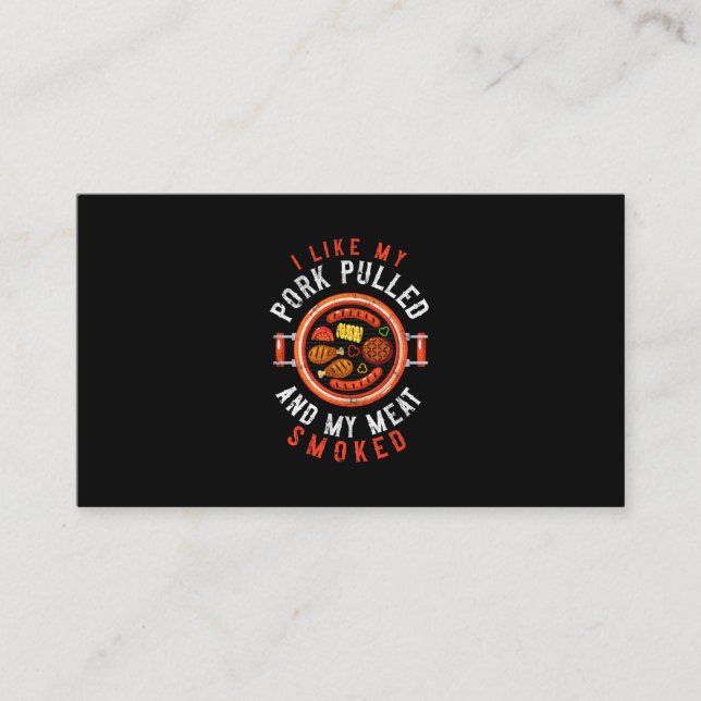 74.Bbq Chefcook Offcompetitionrestaurantbarbeque I Business Card (Front)