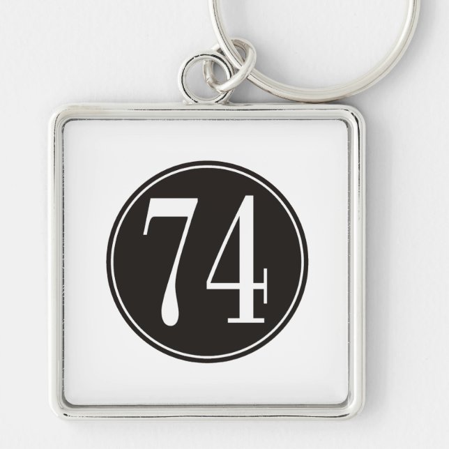 #74  Black Circle Key Ring (Front)