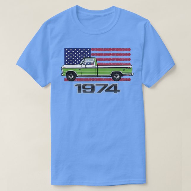 74 Green N White T-Shirt (Design Front)