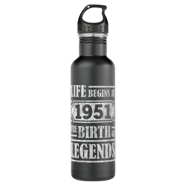 74 Year Old 1951 Birth Of Legend 74th Birthday 710 Ml Water Bottle (Front)