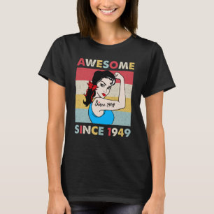 74 Year Old Awesome Since 1949 74th Birthday T-Shirt