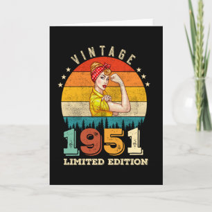 74 Year Old Bday 1951 Vintage 74th Birthday Women Card