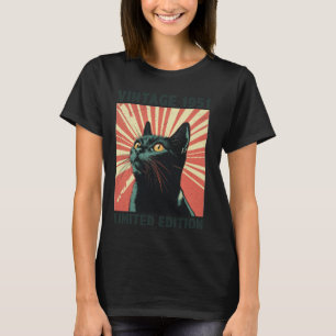 74 Years Old Gift Vintage 1951 Cat Lover 74th Birt T-Shirt