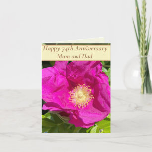 74th Anniversary Editable Card