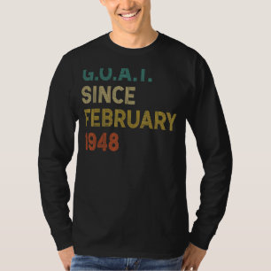 74th Birthday 74 Years Old Goat Since February 194 T-Shirt