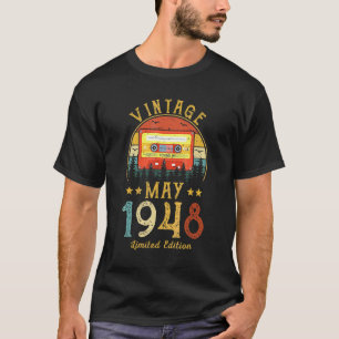 74th Birthday 74 Years Old Vintage May 1948 Retro T-Shirt