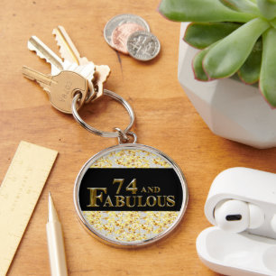 74th Birthday Key Ring