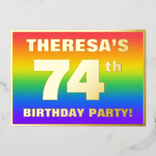 74th Birthday Party: Fun, Colourful Rainbow Patter