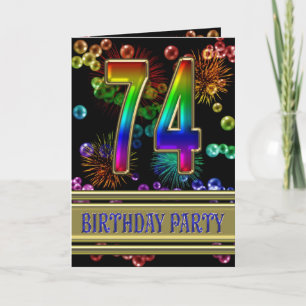 74th Birthday party Invitation