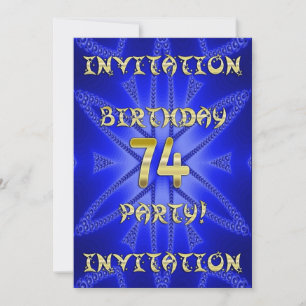 74th Birthday party invitation
