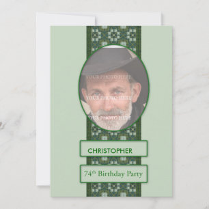 74th Birthday Party Invitation Add a Picture and
