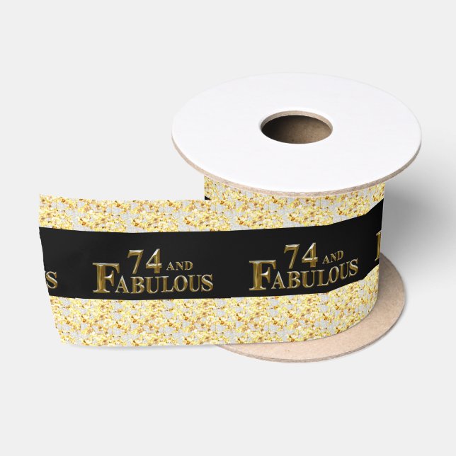 74th Birthday  Satin Ribbon (Spool)
