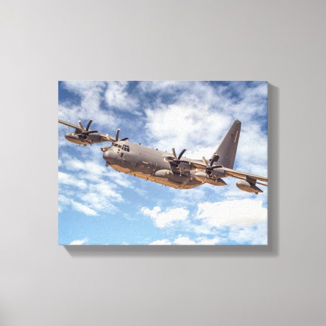 7574-C-130 Military Plane Canvas Print (Front)