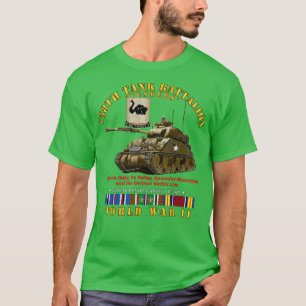758th Tank Battalion Tuskers w Tank WWII EU SVC