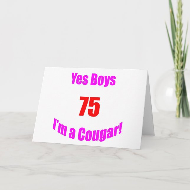 75 Cougar Birthday Card (Front)