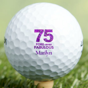 75 FORE-ever Fabulous Sister Gift – Purple Glitter Golf Balls
