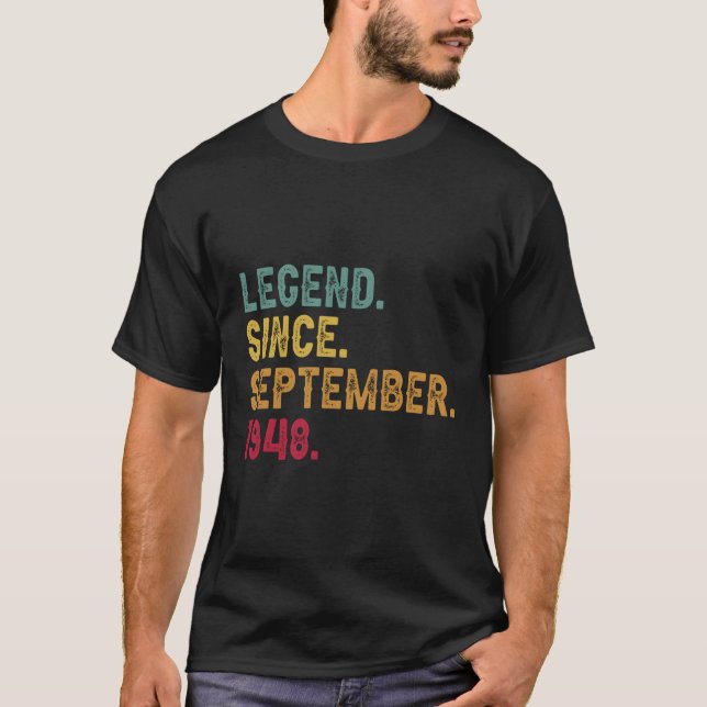 75 Legend Since September 1948 75Th T-Shirt (Front)