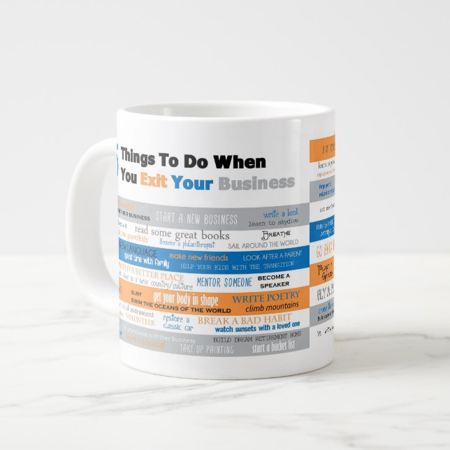 75 Things to Do Large Coffee Mug (Front Left)