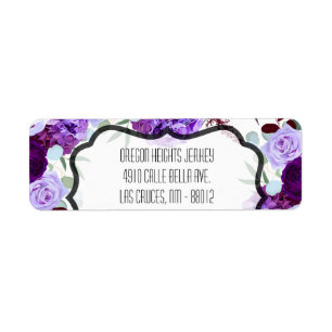 .75"x2.25" Business Address Label Lavender Hibiscu