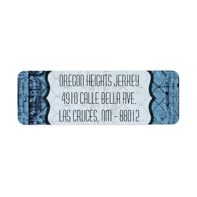 .75"x2.25" Business Address Label Rustic Tin Panel (Front)