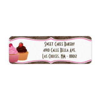 .75"x2.25" Cup Cakes Bakery Return Address Label