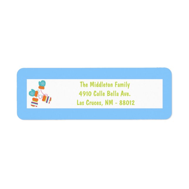 .75"x2.25" Modern Colour Mitten Return Label (Front)