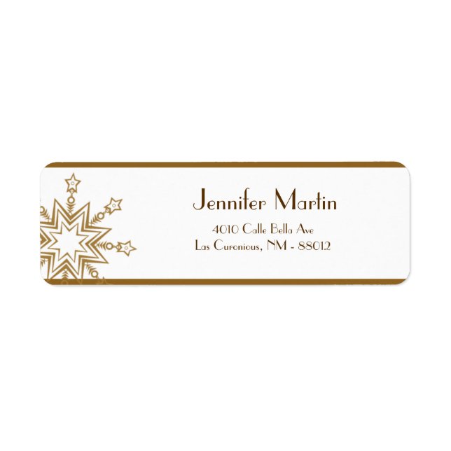 .75"x2.25" Return Address Christmas Copper Blur (Front)