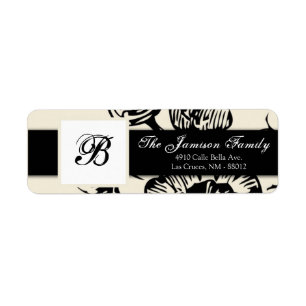 .75"x2.25" Return Address Floral Toile