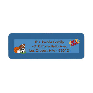 .75"x2.25" Return Address Label All-Star Blue
