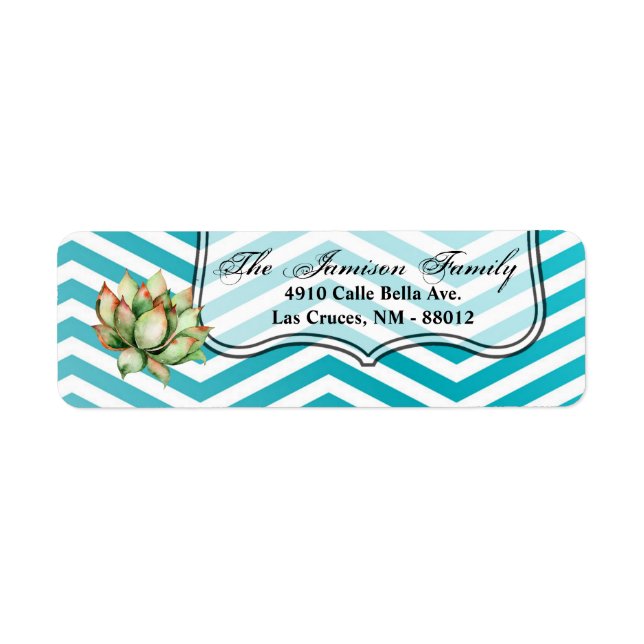 .75"x2.25" Return Address Label Boho Cacti Cactus (Front)