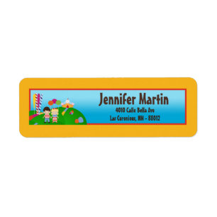 .75"x2.25" Return Address Label Candy Land Ice