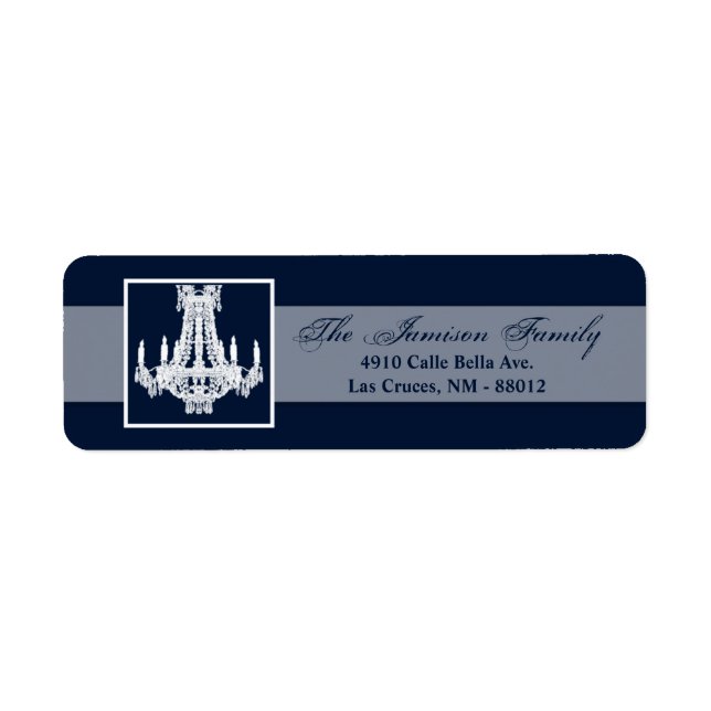 .75"x2.25" Return Address Label Crystal Chandelier (Front)