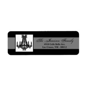 .75"x2.25" Return Address Label Crystal Chandelier