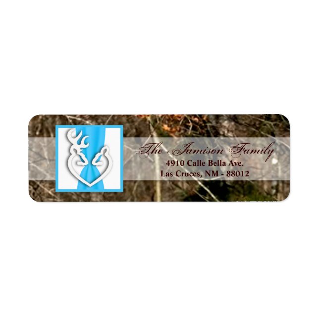 .75"x2.25" Return Address Label Deer Couple Doe (Front)