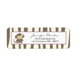 .75"x2.25" Return Address Label Jacana Girl Jungle