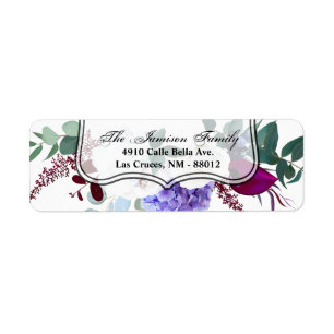 .75"x2.25" Return Address Label Lavender Hibiscus