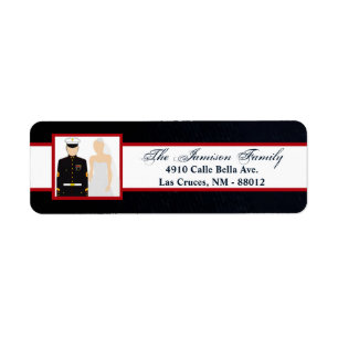 .75"x2.25" Return Address Label Marine Uniform