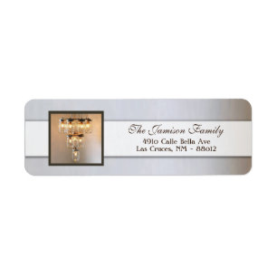 .75"x2.25" Return Address Label Mason Jar Chandeli