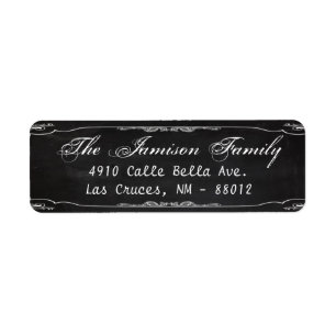 .75"x2.25" Return Address Label Modern Chalkboard