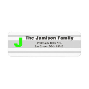 .75"x2.25" Return Address Label Modern Neon Stripe