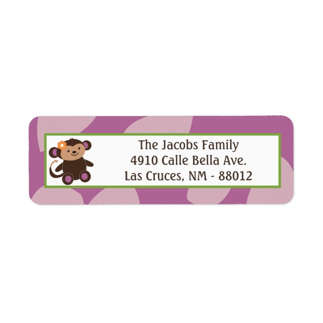 .75"x2.25" Return Address Label Purple Jacana (Front)