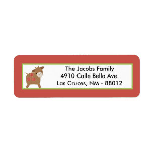.75"x2.25" Return Address Label Red Barn