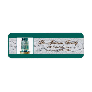.75"x2.25" Return Address Label Rustic Mason Jar