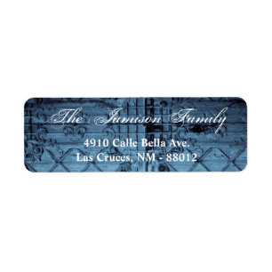 .75"x2.25" Return Address Label Rustic Tin Panel C