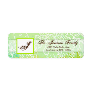 .75"x2.25" Return Address Label Spring Hibiscus